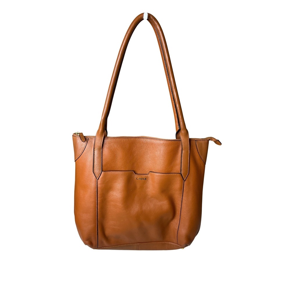 Lodis Brown Leather Tote Shoulder Purse Satchel Bag Casual Hippie Boho Retro